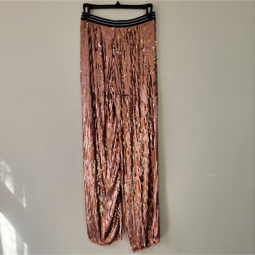 Free People Rare Just a Dreamer Sequin Crop Pants xs - Picture 5 of 8